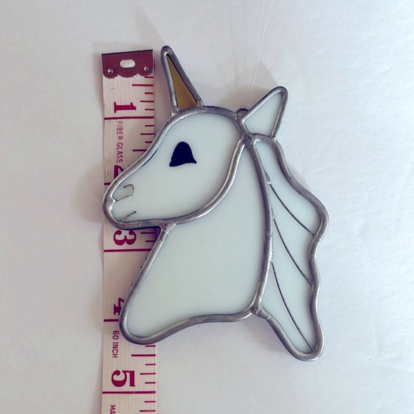Unicorn Ornament Stained Glass Handmade Christmas Holiday Decor - Picture 4 of 5